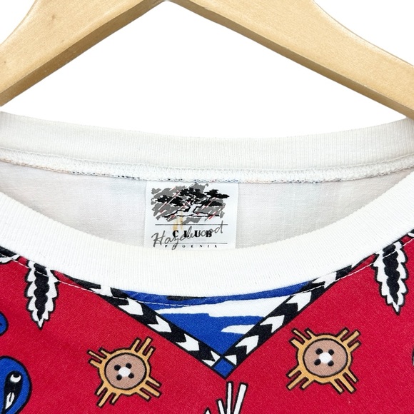 HAZELWOOD CLUB Shirt Phoenix Fringe Aztec Tassel Bead USA Western - Picture 7 of 8